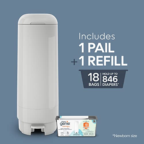 Diaper Genie Pail with odor-locking clamps