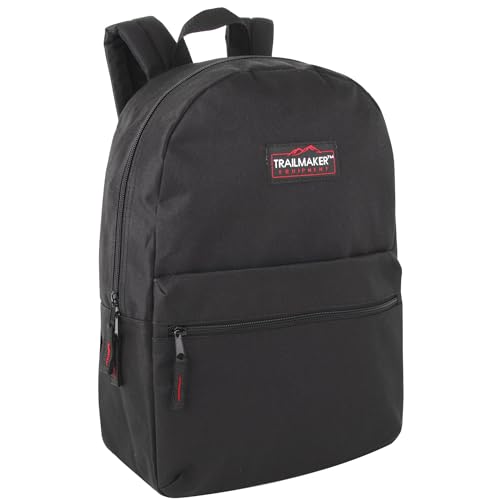 Trail maker Classic 17 inch black backpack front view