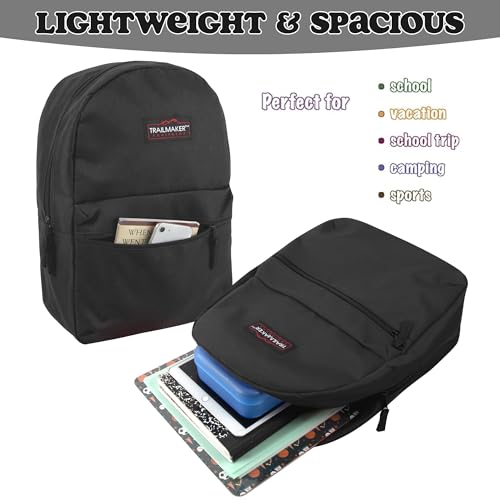 Side profile of Trail maker 17 inch black bookbag