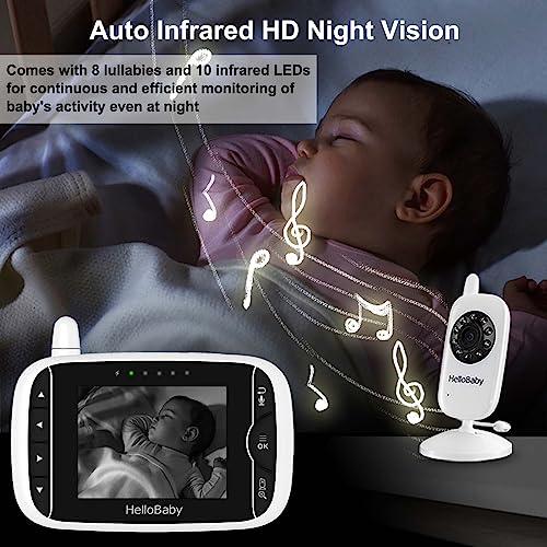HelloBaby HB32 monitor displaying room temperature