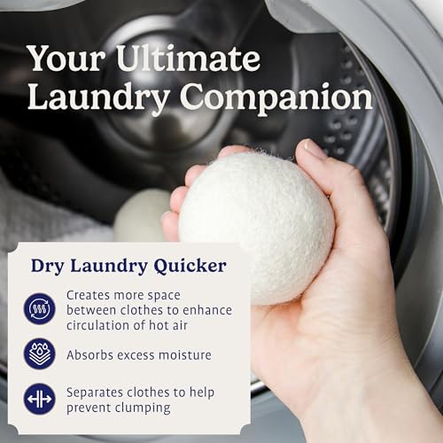 Three-inch diameter wool dryer balls