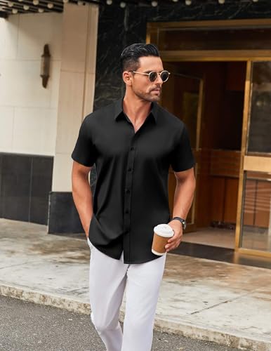COOFANDY Button Down Shirt fabric care tag