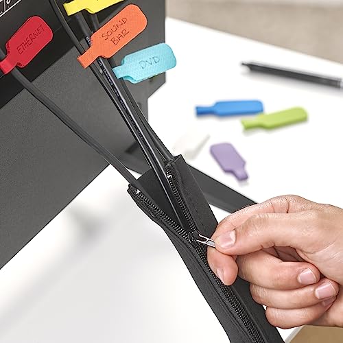 Comparison of tangled vs organized cables with sleeve