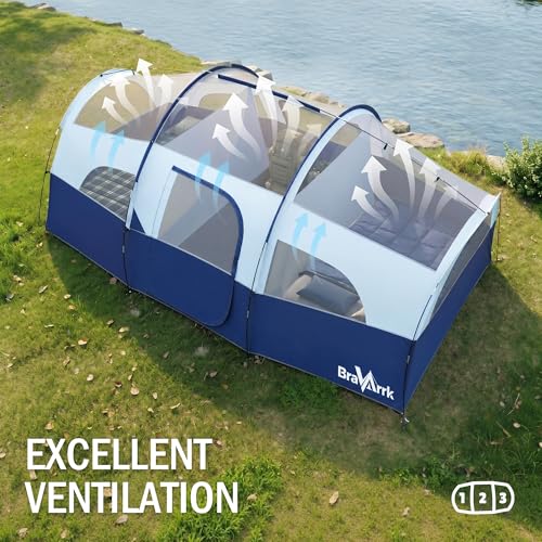 Room divider curtain inside BravArrk tent