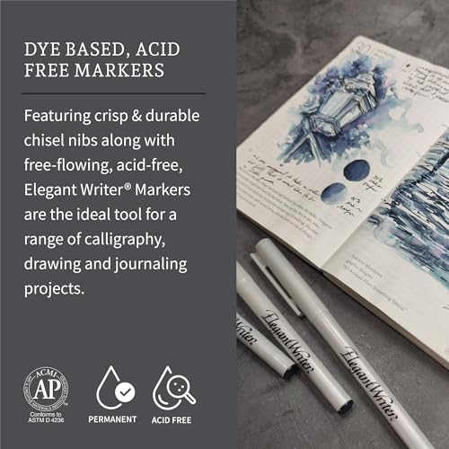 Four black Speedball calligraphy markers