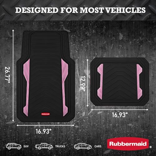 All-weather rubber mat with deep channels