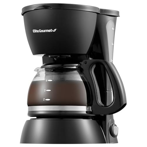Elite Gourmet EHC4128 4-Cup Coffee Maker front view