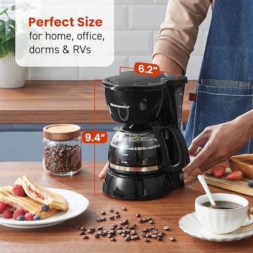 Side profile of the Elite Gourmet EHC4128 coffee maker