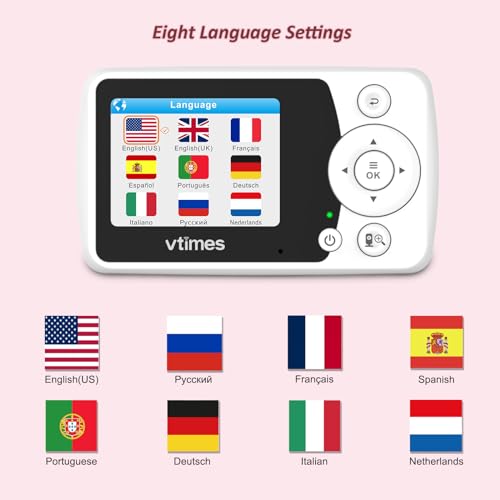 Back view of VTimes baby monitor camera