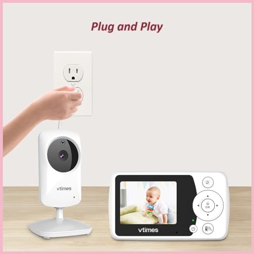 White baby monitor setup for nursery