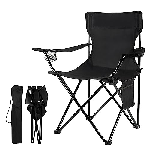 Damei century folding chair in black