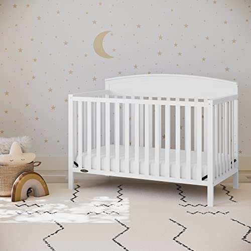 Graco Benton white crib side profile