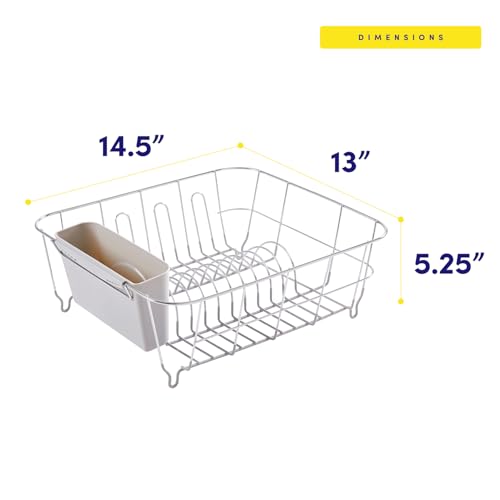 Dish rack placed inside a standard kitchen sink