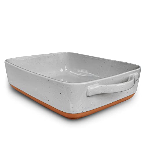Mora 9x13in Deep Porcelain Baking Dish in Earl Grey