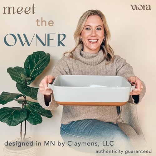 Side profile of deep Mora baking dish