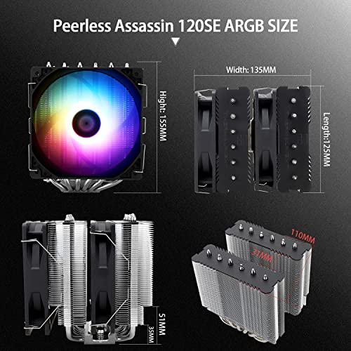 Thermalright Peerless Assassin 120 SE heatsink profile