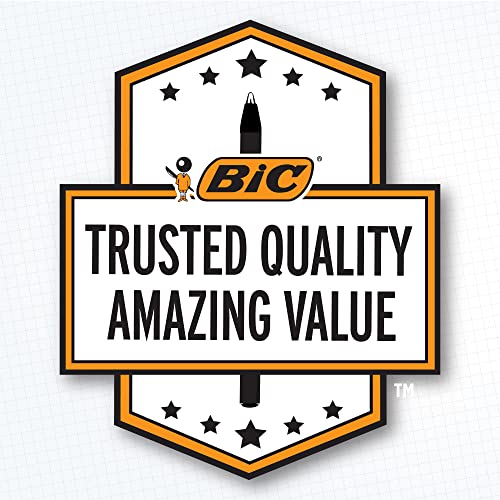 BIC Cristal Xtra Bold pens organized for school