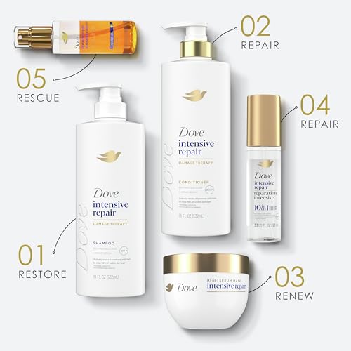 Side profile of the 28oz Dove hair conditioner bottle