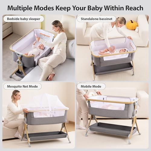 Larex bedside sleeper with height adjustment detail