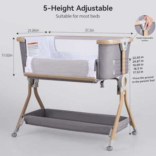 Larex BSC001 crib with included storage basket