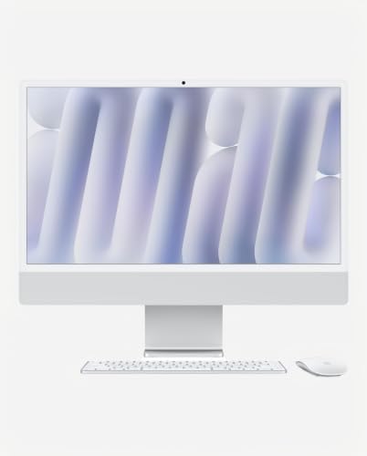 iMac 2024 Silver desktop angle