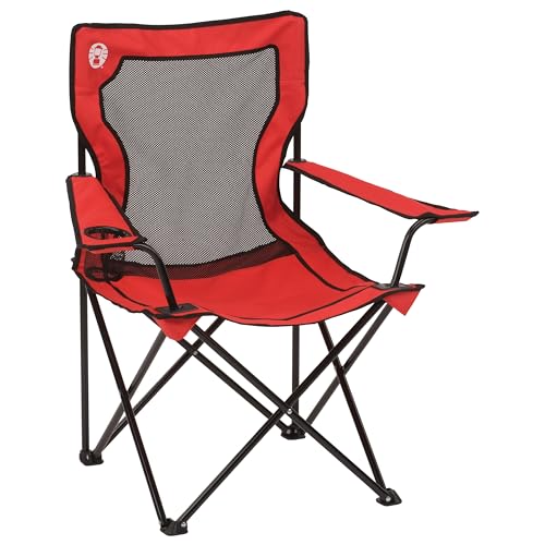Coleman Broadband Mesh Quad Chair in red