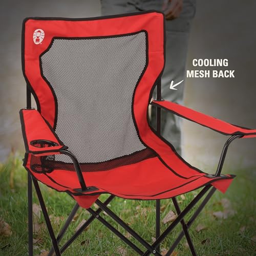 Adjustable armrest detail on Coleman chair