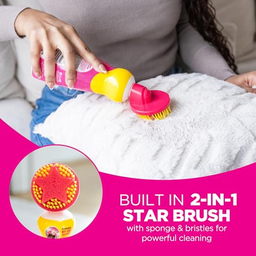 Cleaning car seats with Stardrops 16.9 Fl Oz bottle