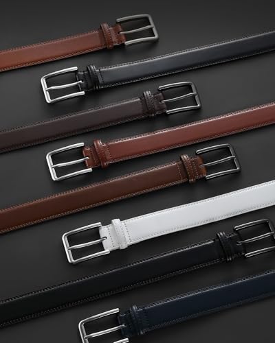 Side profile of CHAOREN black leather belt