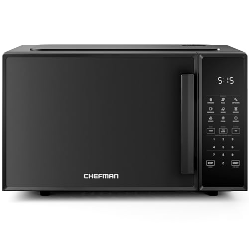 Chefman 0.9 Cu. Ft. Countertop Microwave black front view