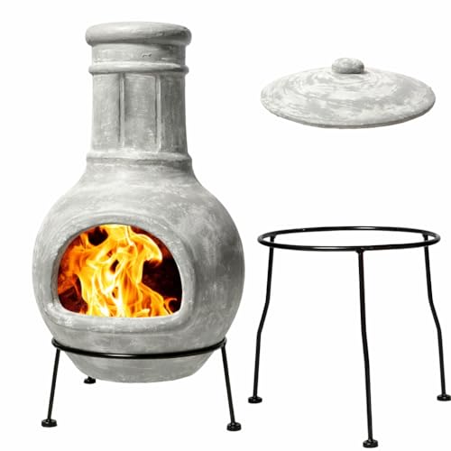 Wiosi Grey Chimenea front view