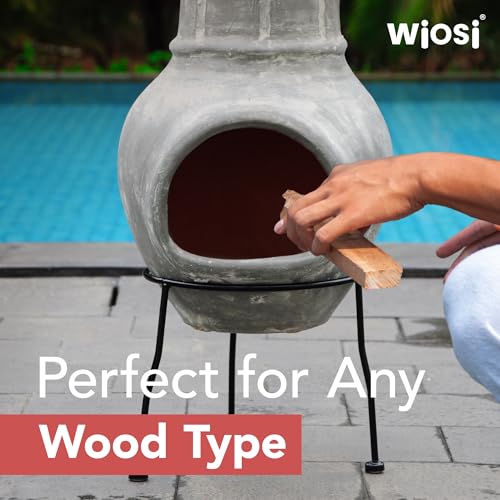 Wiosi fireplace in a garden setting