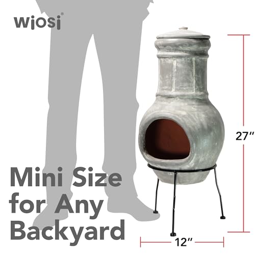 Side profile of small chiminea