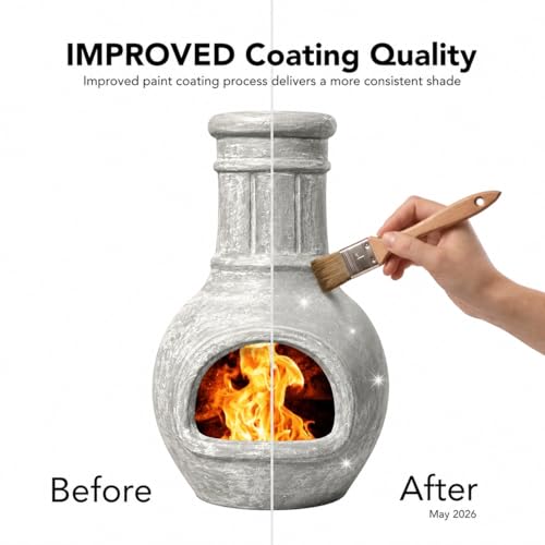 Clay chiminea on a patio