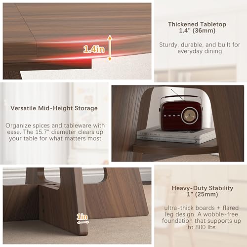 Fabulcozy wood table reinforced leg base