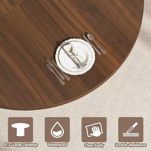Fabulcozy walnut table overhead view