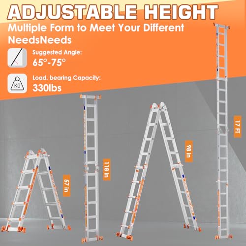 LEVELEVE aluminum telescoping ladder