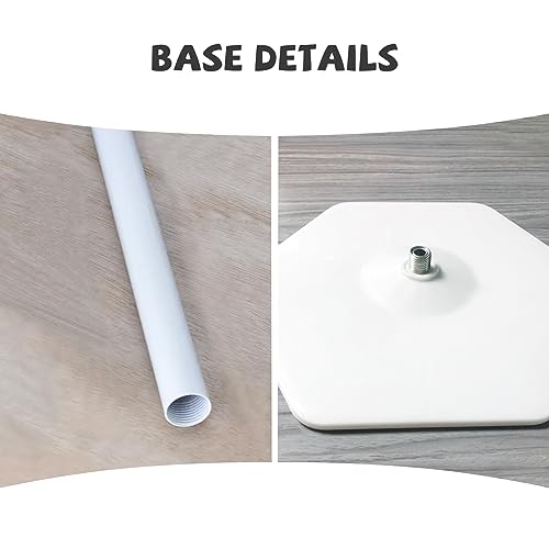 PVC bases and metal rods for arch