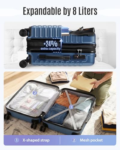 LIGHT FLIGHT carry on 360 degree spinner wheels