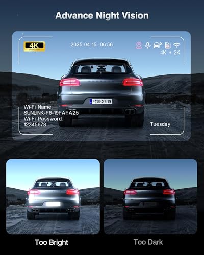 FAIMEE 4K Dash Cam rear camera lens