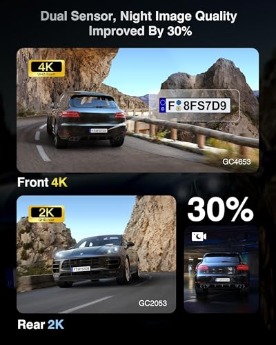FAIMEE F6 dash cam 3-inch IPS display screen
