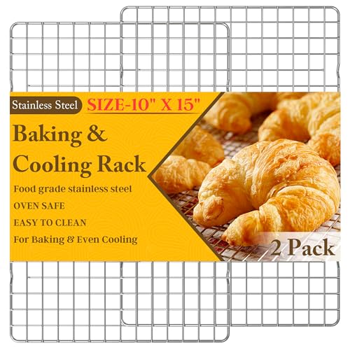 Qukaka 10 x 15 inch cooling racks set of two