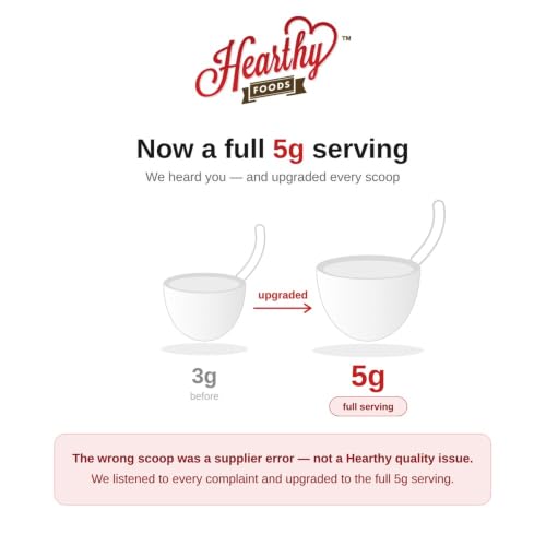 Back of HEARTHY FOODS Creatine 500G bag