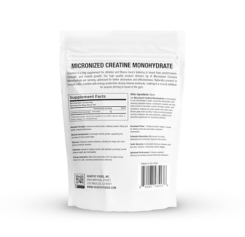 Micronized creatine powder texture