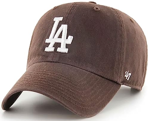 47 Los Angeles Dodgers Brown Clean Up Adjustable Hat front view