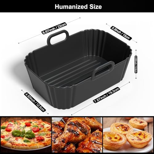 PINTAUR liners inside Ninja dual air fryer