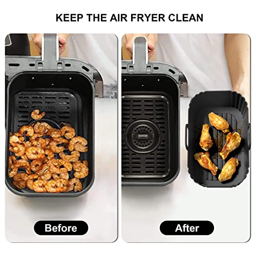 Top view of PINTAUR silicone fryer liners