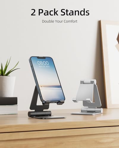 Folded Nulaxy A4 aluminum phone stand for travel