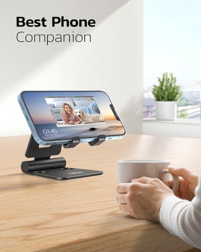 Nulaxy phone stands used on a desk with a mobile device