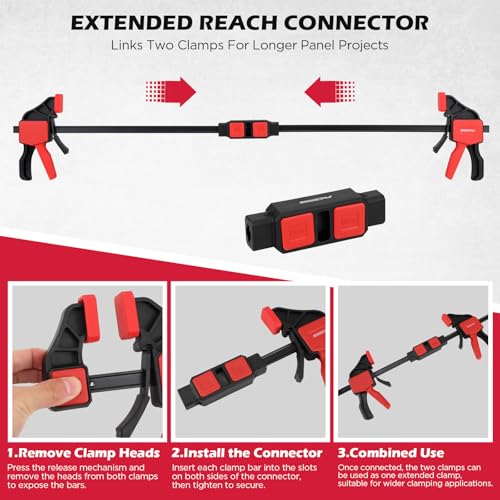 Red and black SEDY clamp mechanism